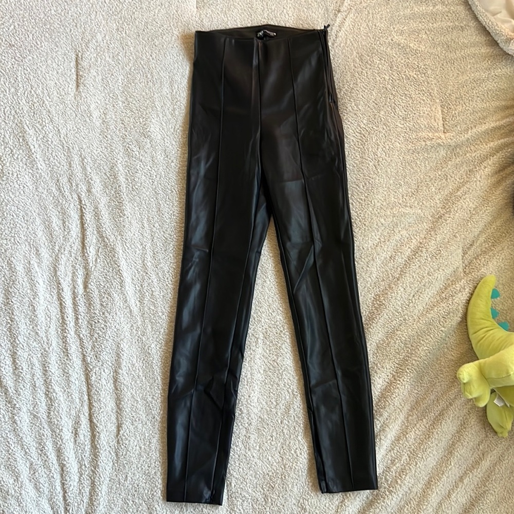 Zara faux leather leggings